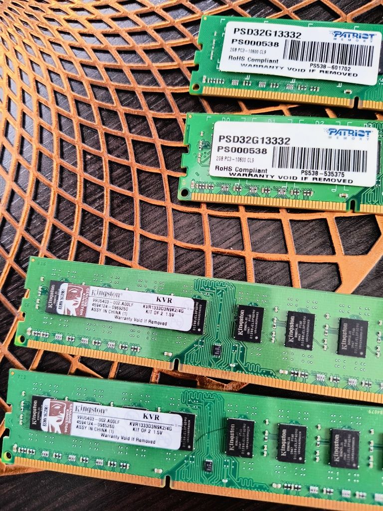 Pamięć RAM DDR3 8gb w 4ch kosciach