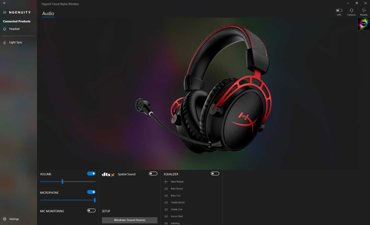 Безпровідні навушники з мікрофоном HyperX Cloud Alpha Wireless 4P5D4AA
