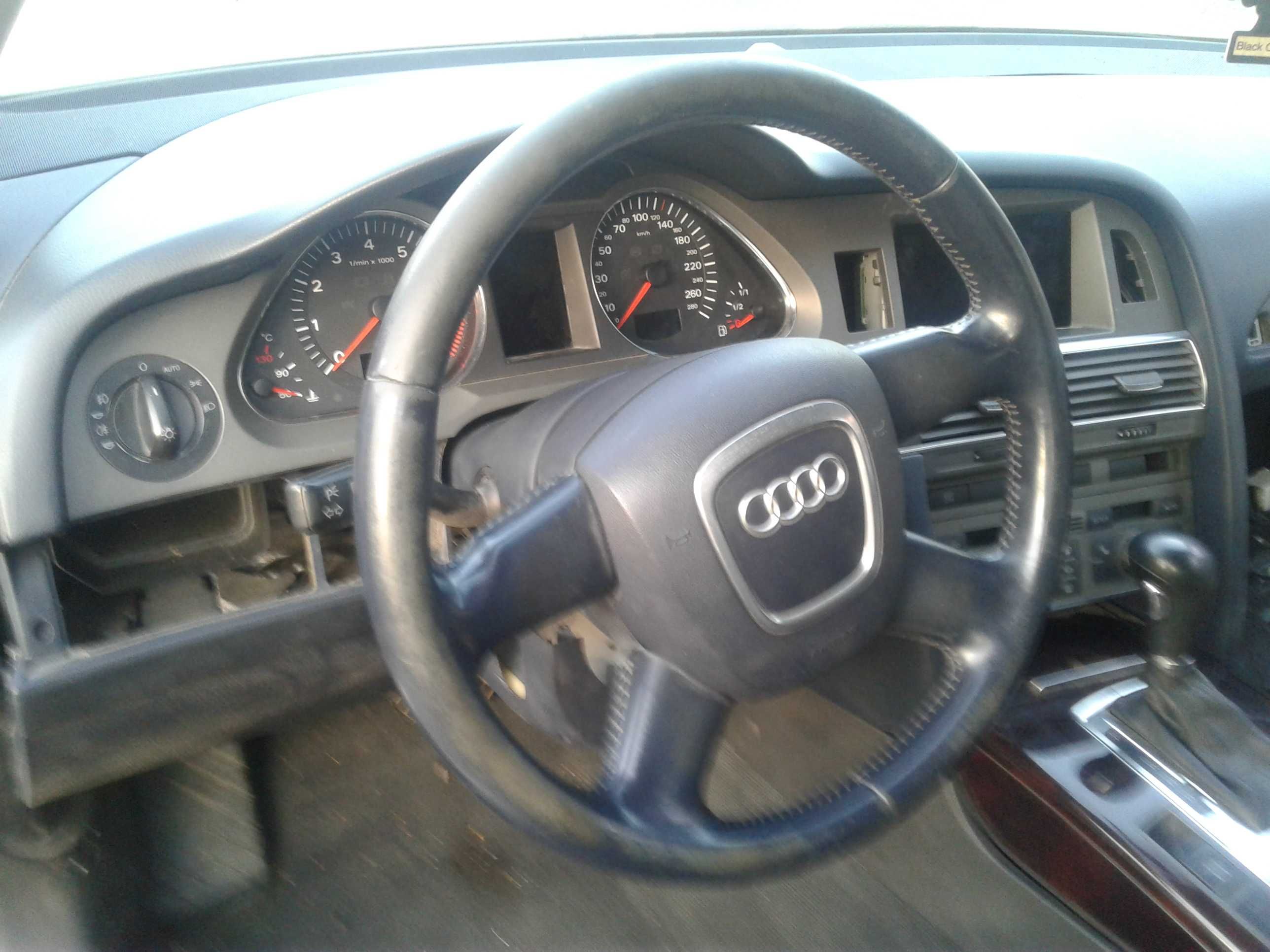 AUDI A6 C6 4F Sedan Skóra Fotele Czarne Manulane  Przód Tył