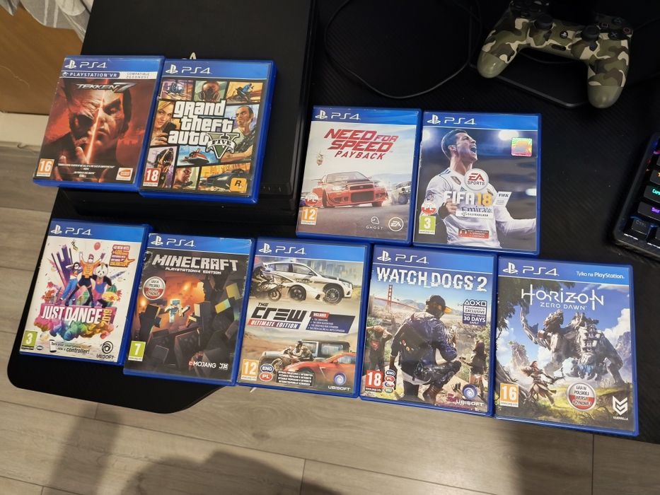 ps4 pro 1tb  pad + gry