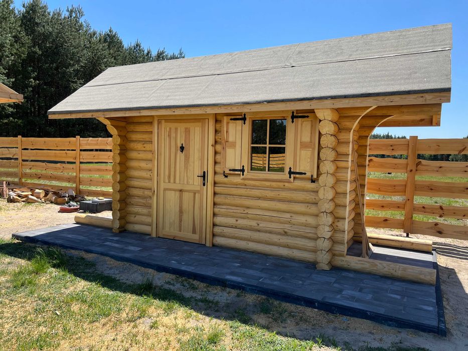 Komplet Okno z Okiennicą do domku Letniskowego 80x60 cm