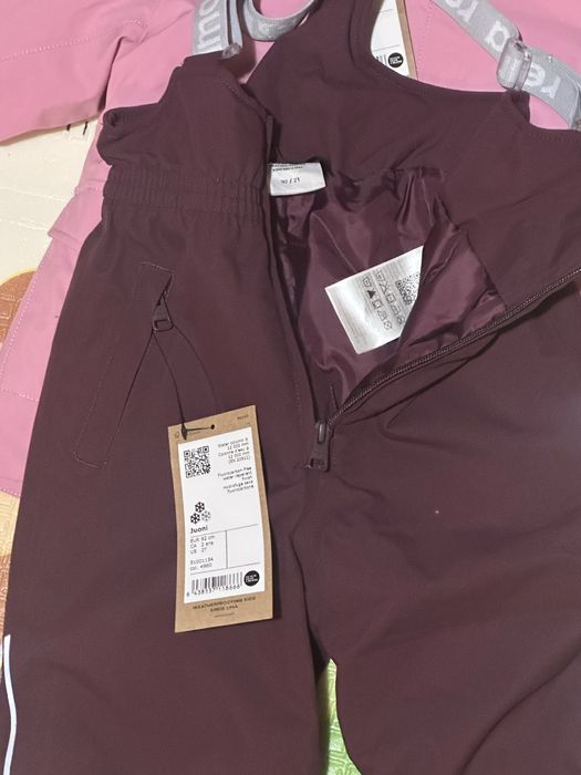 Напівкомбінезон , штани Reimatec Juoni бордові р92 +6 (98)
