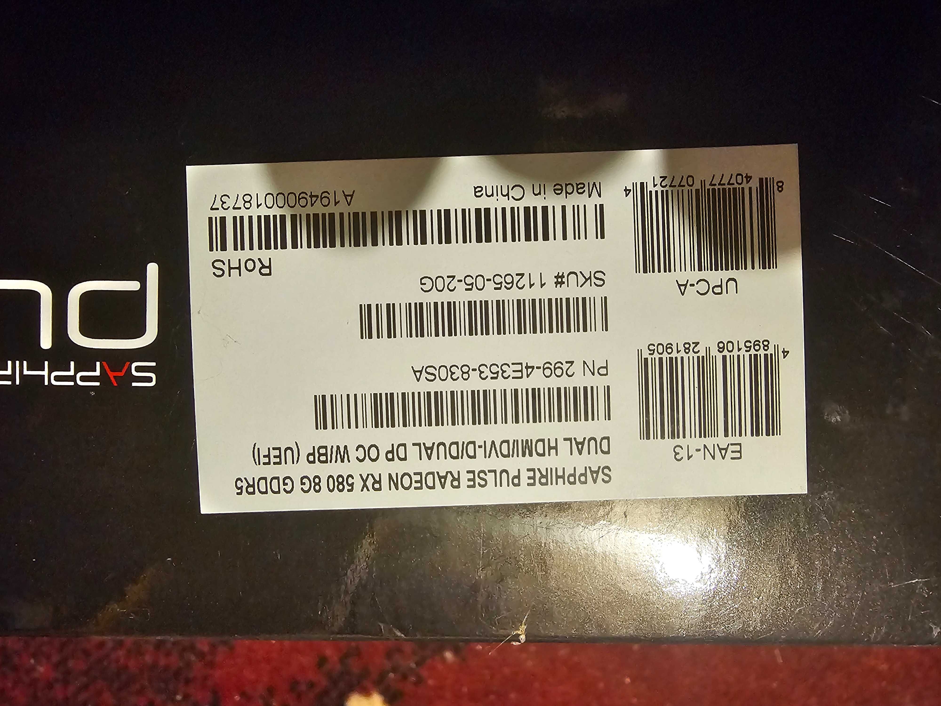 Karta graficzna Radeon RX 580 Saphire Pulse 8 GB
