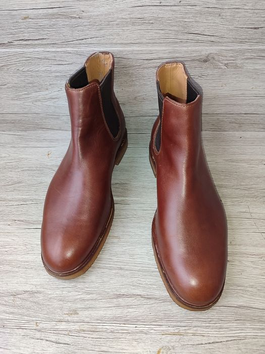 Clarks 44р туфли мужские ботинки Челси сапоги кожаные Индия