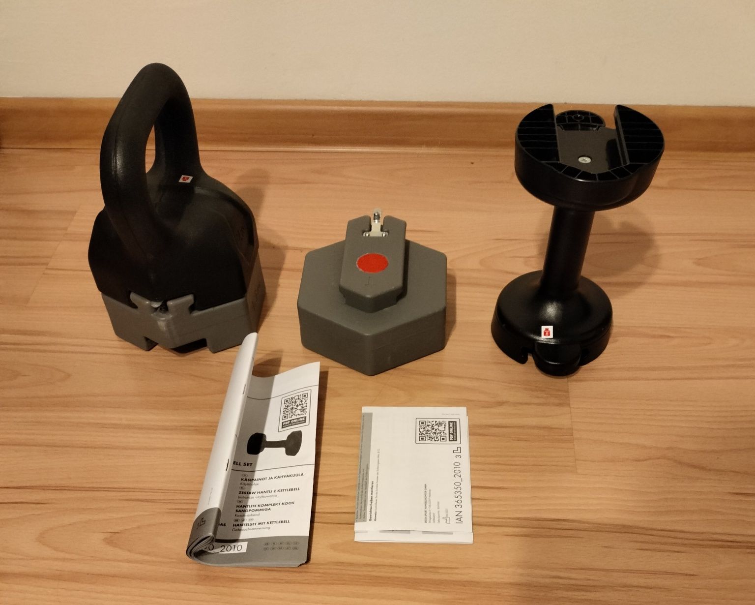 Zestaw hantli z kettlebell CRIVIT 5kg