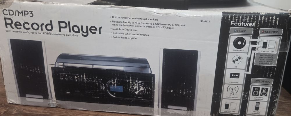 Gramofon retro cd i kasety