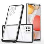 Clear 3in1 etui do Samsung Galaxy A42/5G żelowy pokrowiec z ramką czar