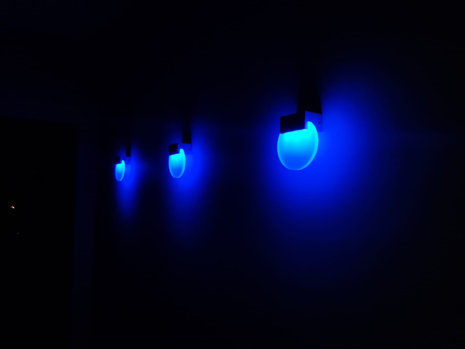 Lampy led niebieskie domowe super design