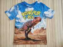 Tshirt koszulka chłopięca h&m dinozaury foto nadruk 98 104