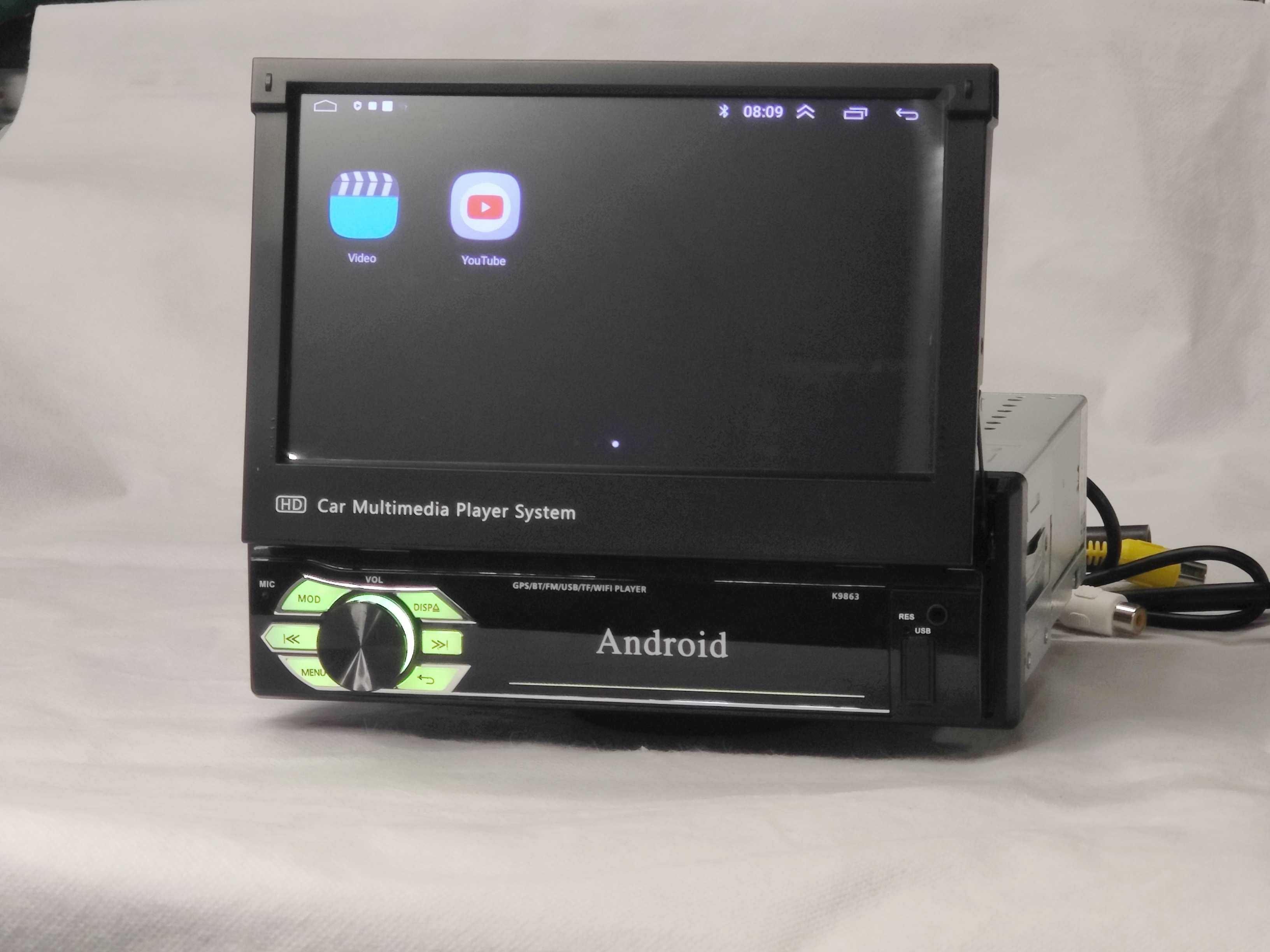 Radio 1 DIN Android 11 Abertura automática - GPS WIFI Bluetooth NOVO