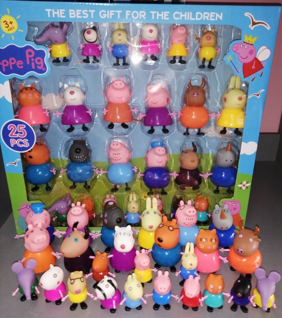 Великий ігровий набір фігурок Свинка Пеппа Peppa Pig та друзі 25шт.