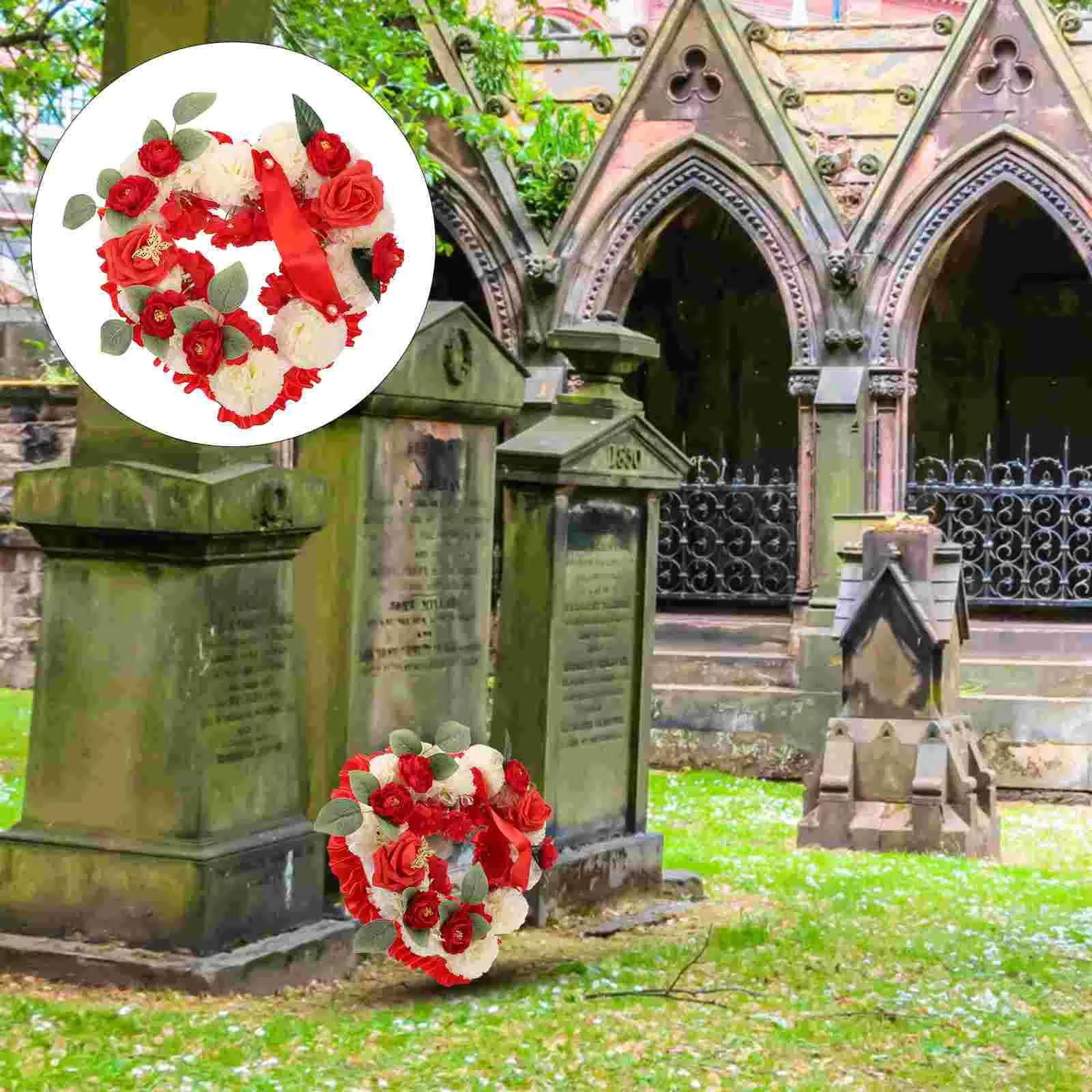 Guirlanda Memorial em Forma de Coração – Homenagem com Elegância