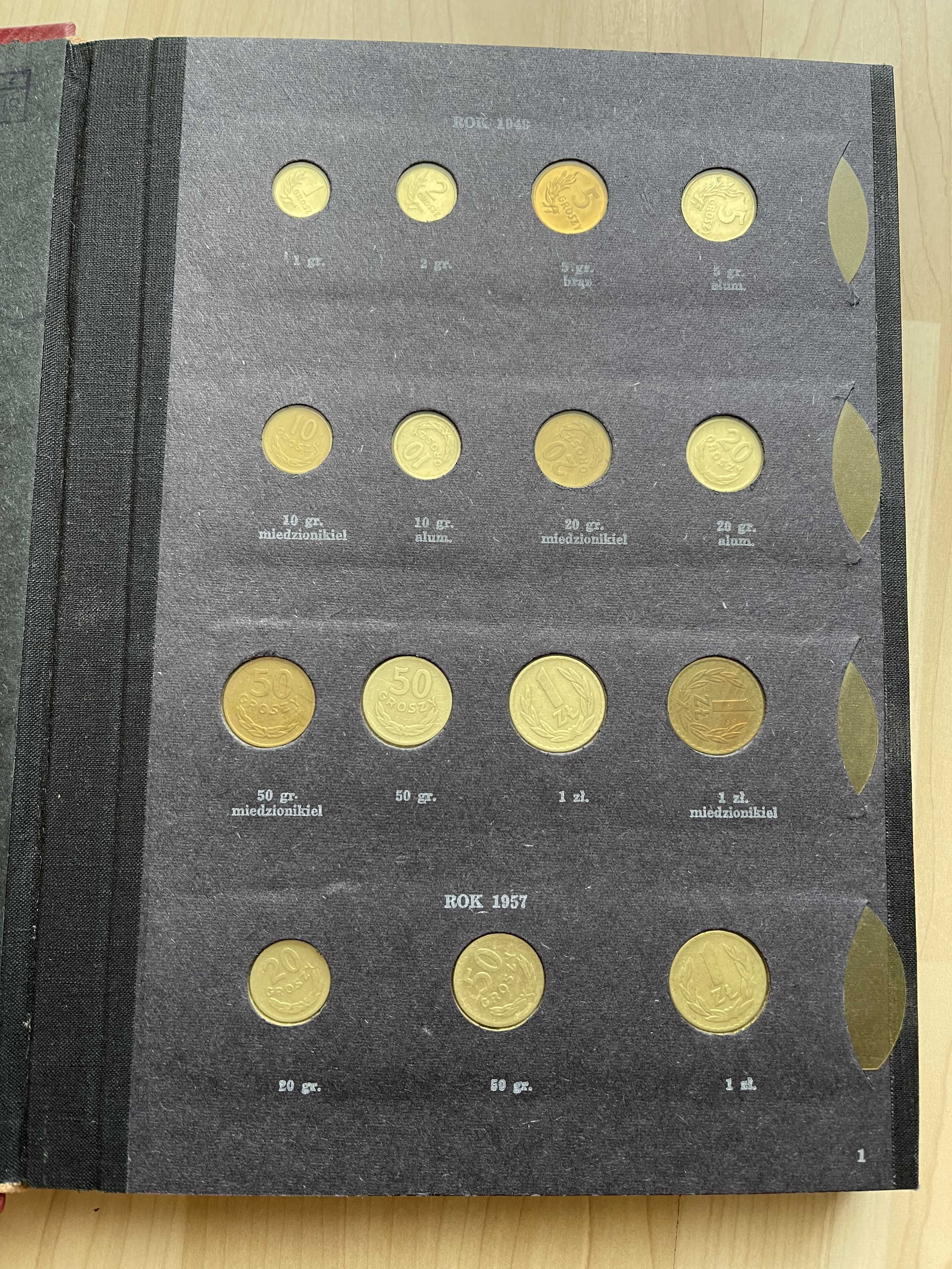 kompletny klaser FISCHER lata od 1949 do 1972 polskie monety