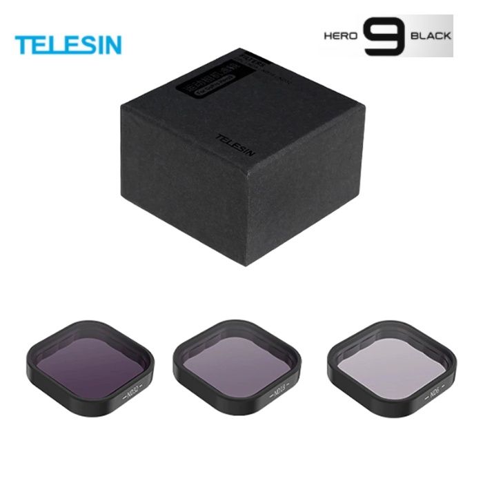 Filtros ND Gopro 12 11  10 e 9 Black (x3) - Telesin - Novo