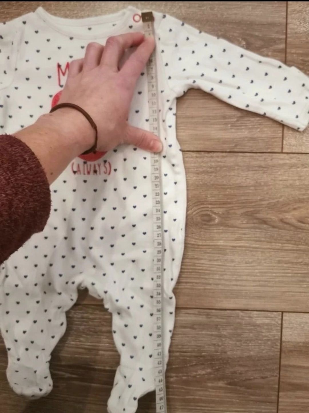 2c pajac pajacyk piżamka Next Mothercare 56 62 uniseks serce mama love