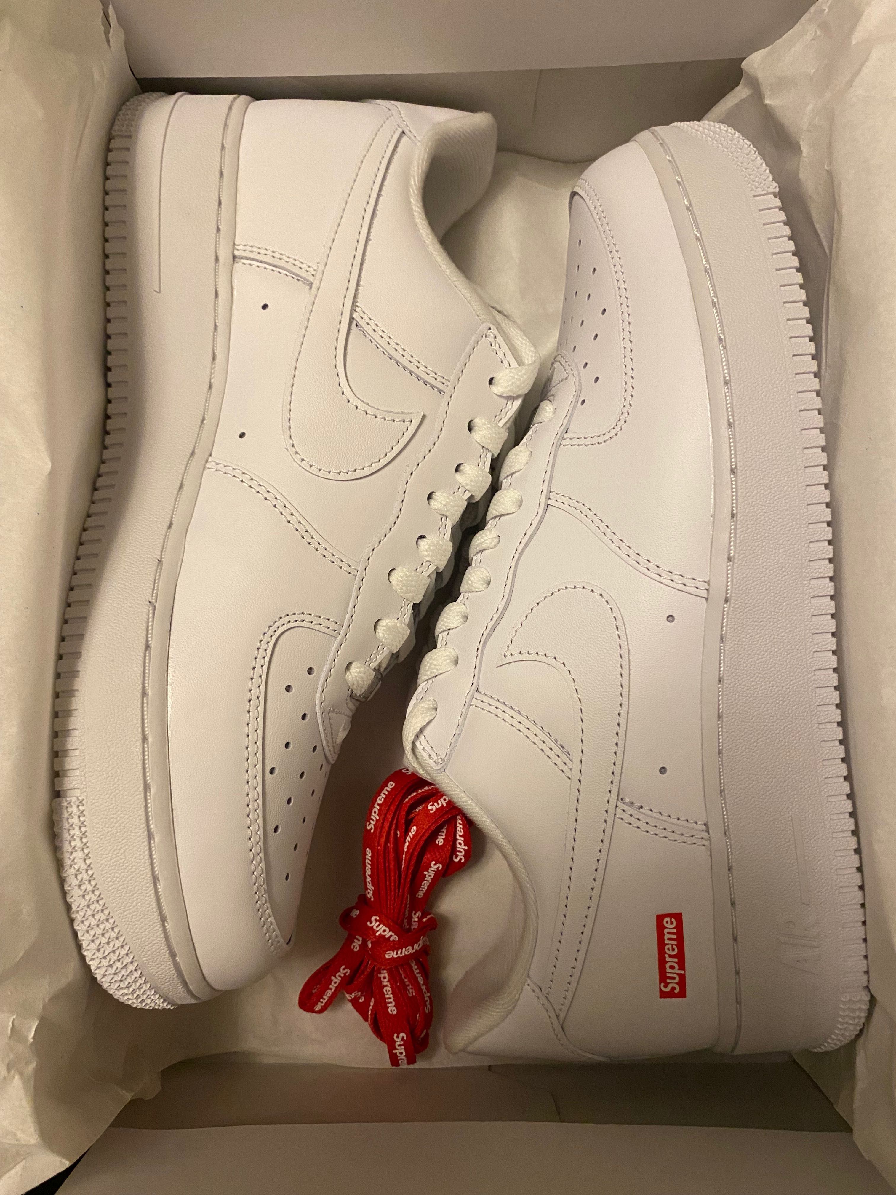 Air force 1 white - supreme todos os tamanhos