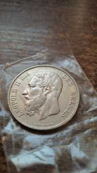 Серебряная монета 5 франков 1873г красной звезды