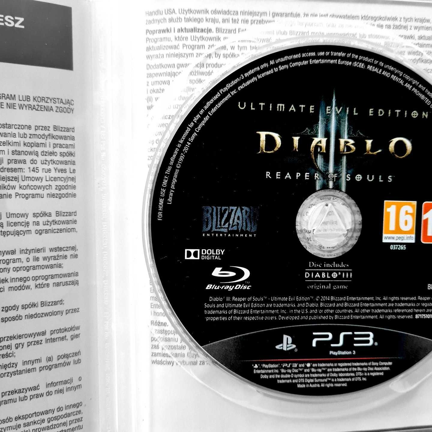 Diablo III Reaper Of Souls PL POLSKI JĘZYK Ps3 Ultimate Evil Edition 3