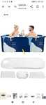Duża przenośna wanna QWORK® 140 x 60 x 55 cm, składana, wanna spa dla