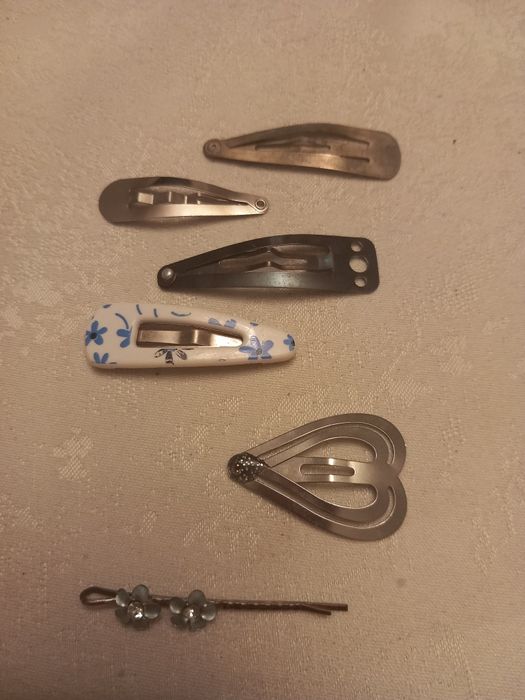 6 spinek do włosów kobiecych  każda inna metalowe