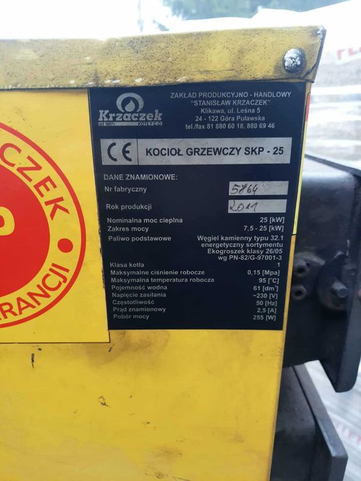 Części do kotła Krzaczek Skp 25