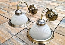 2x Elegancki kinkiet metal patyna "stare złoto/mosiądz"
