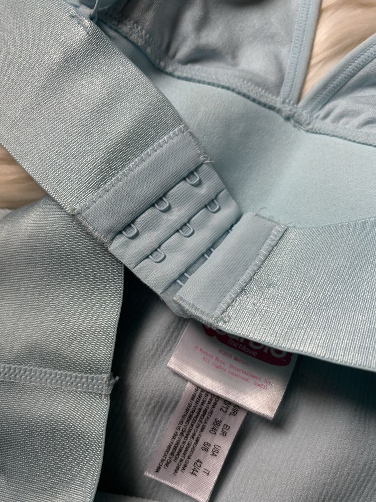 Komplet Barbie top stanik spodenki kolarki baby blue dżety Primark S