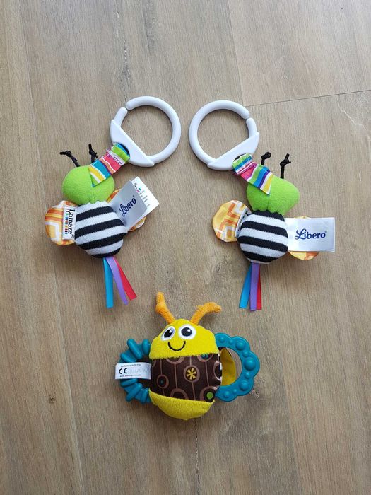 Lamaze Grzechotka biedronka Zawieszka pszczółka szeleści x 2szt.
