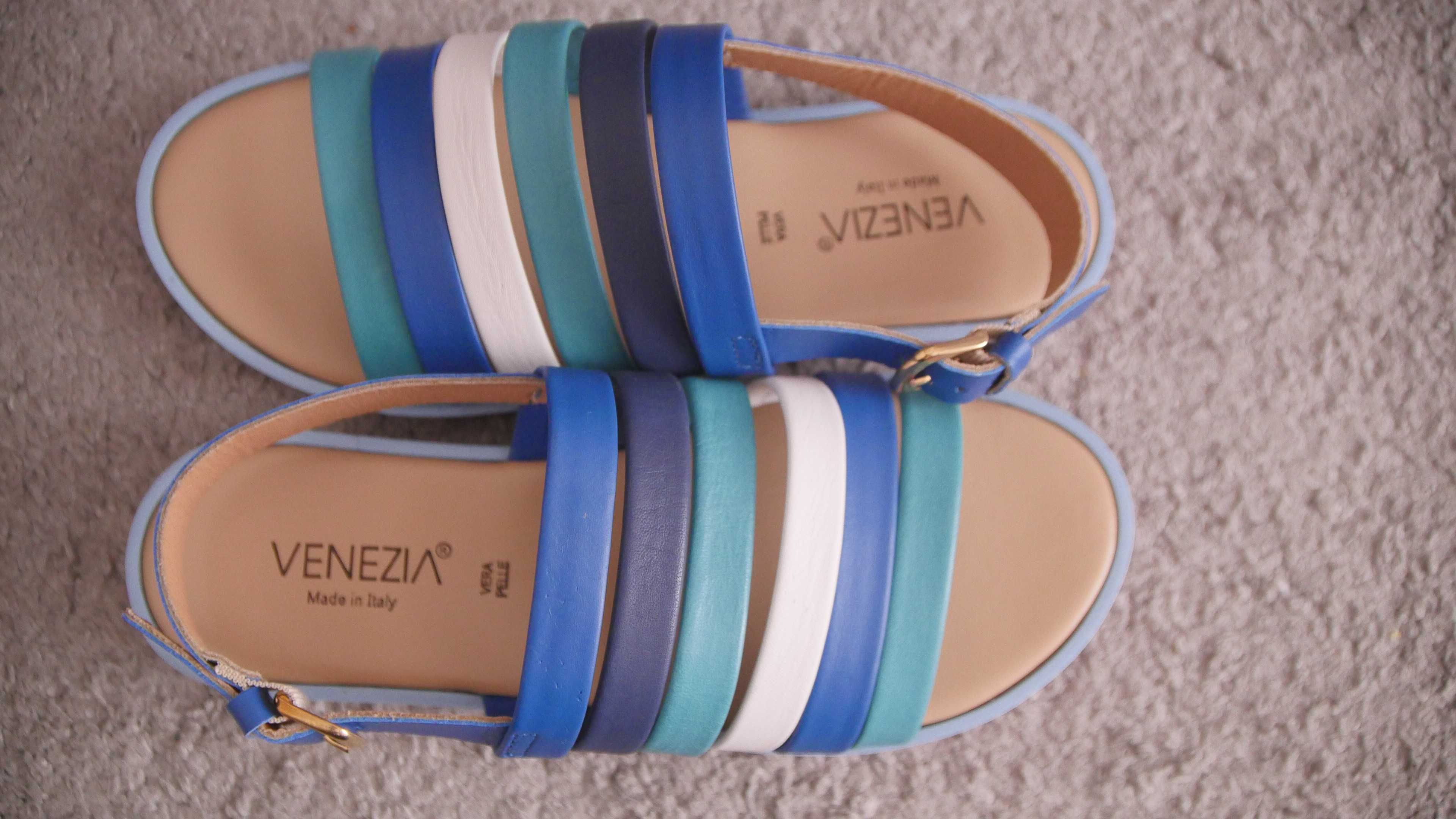 Sandały skórzane VENEZIA 35 (23 cm.) - Nowe.
