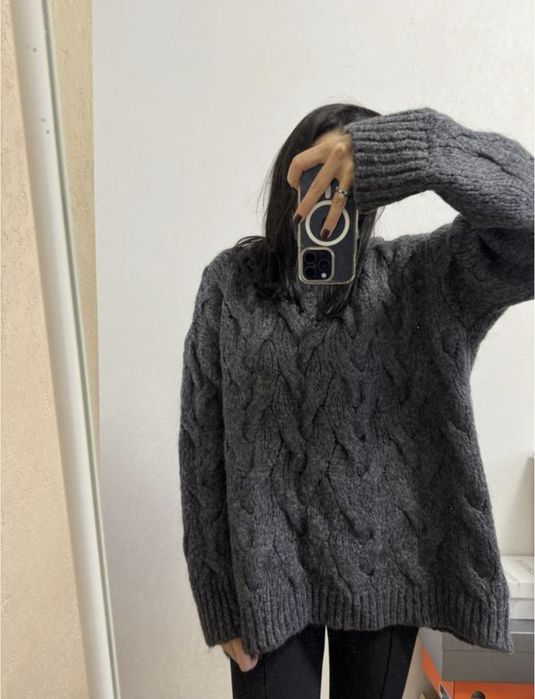 Теплый свитер Zara оверсайз