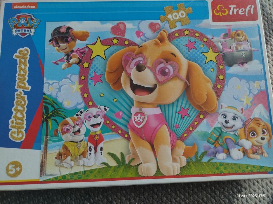 Błyszczące puzzle ze Skye, super dla dziewczynki