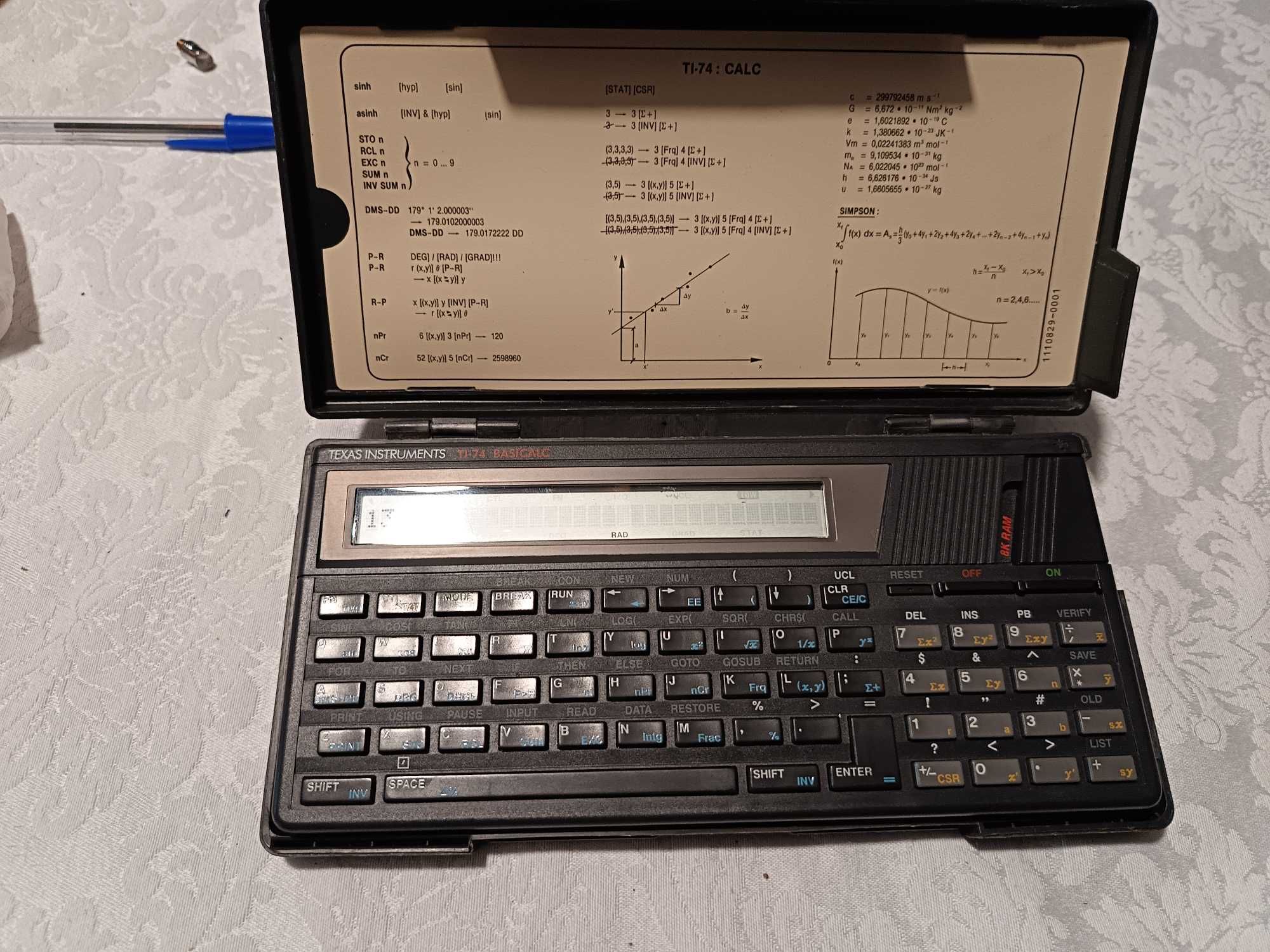 TI-74 Basicalc Texas instruments