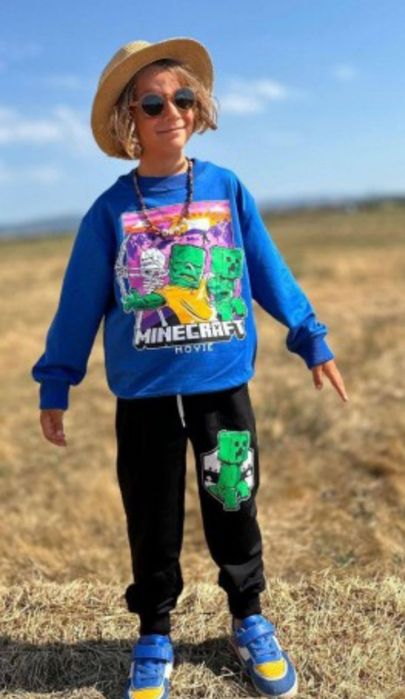 Wyprzedaż Dres Minecraft Niebieski 104 110