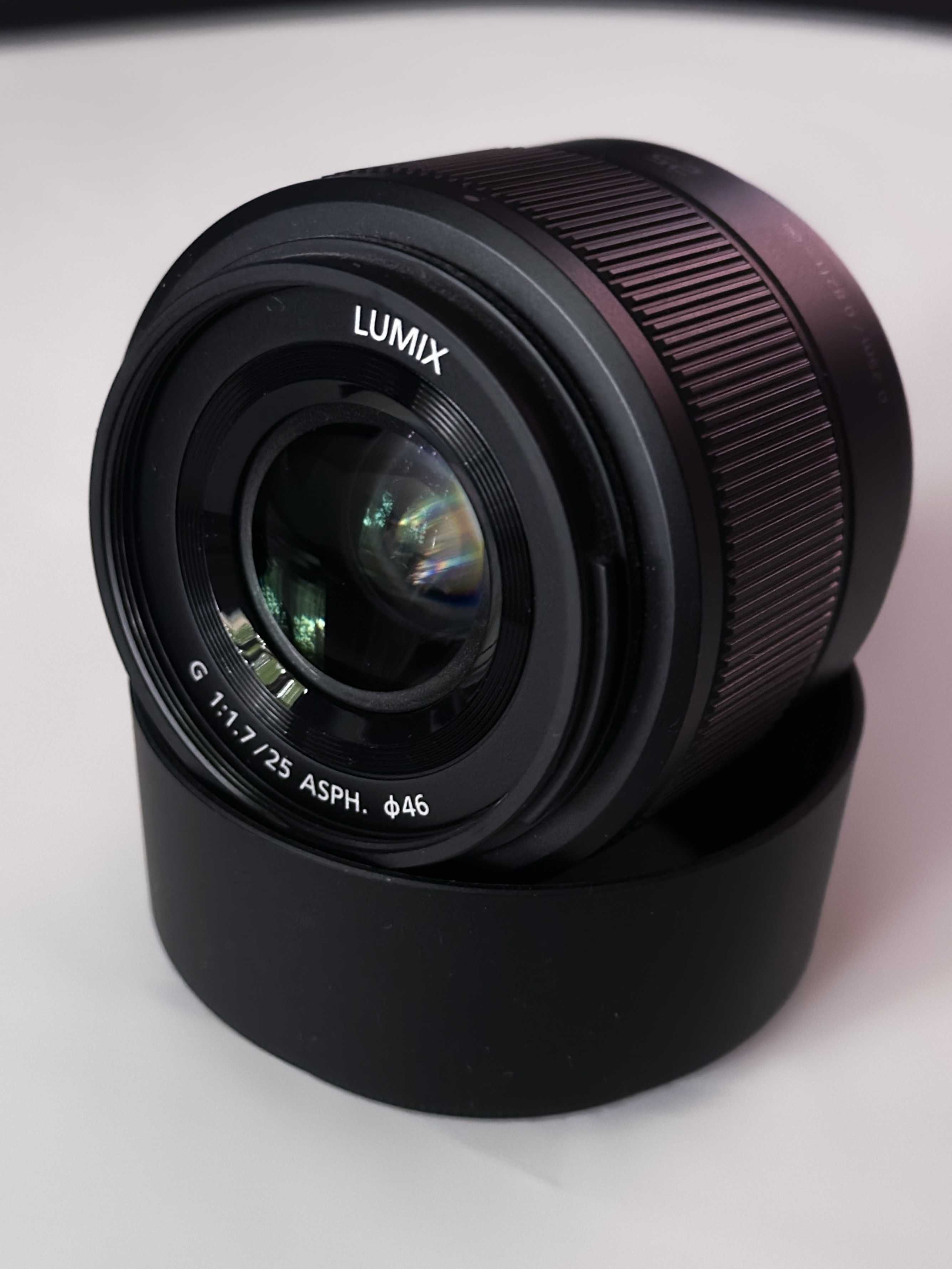 Panasonic LUMIX G 25 mm f/1.7 Obiektyw prawie nieużywany, jak nowy.