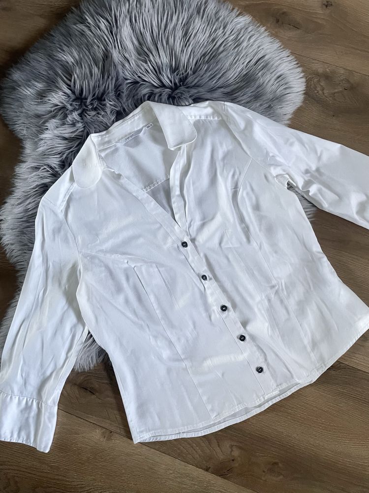 Elegancka biała koszula Next old money biurowa classy trendy r. 42 XL