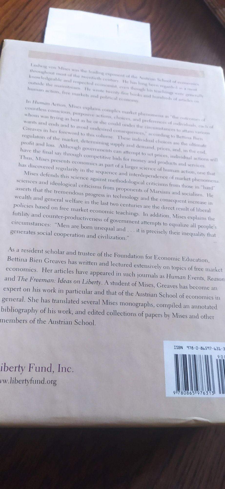 Ludwig von Mises Human Action volume 4