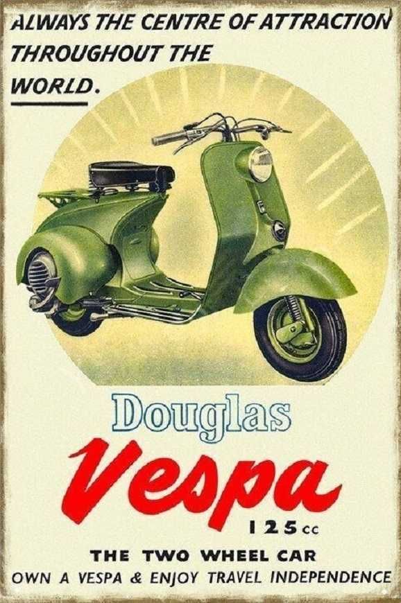 Placas Decorativas retro da VESPA (5) , novas, 30 x 0 cm