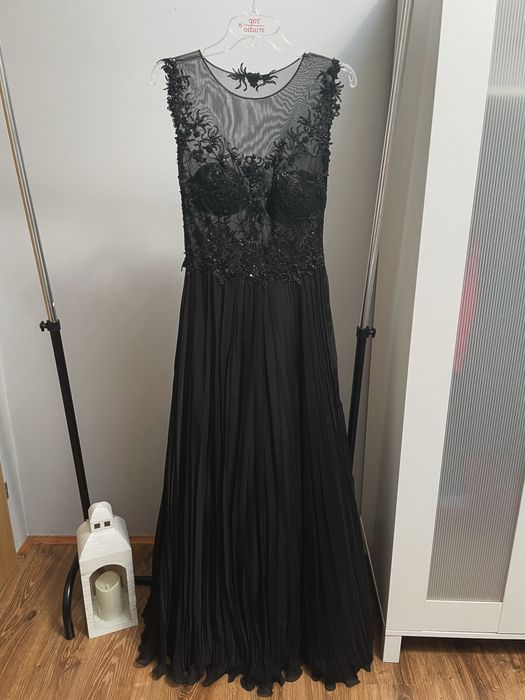 Czarna wieczorowa suknia damska XS/S