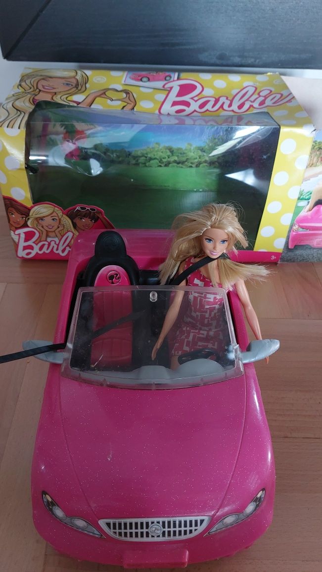 Barbie zestaw + auto barbie pudelko