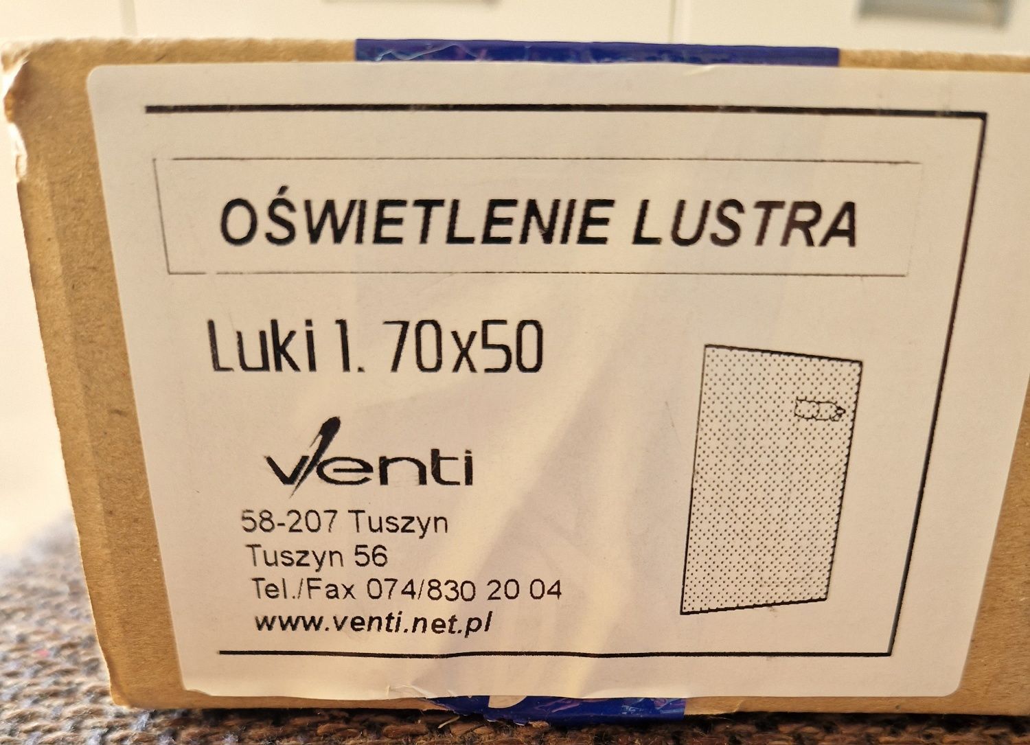 Lustro z reflektorem Luki