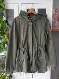 Oliwkowa khaki parka damska S M