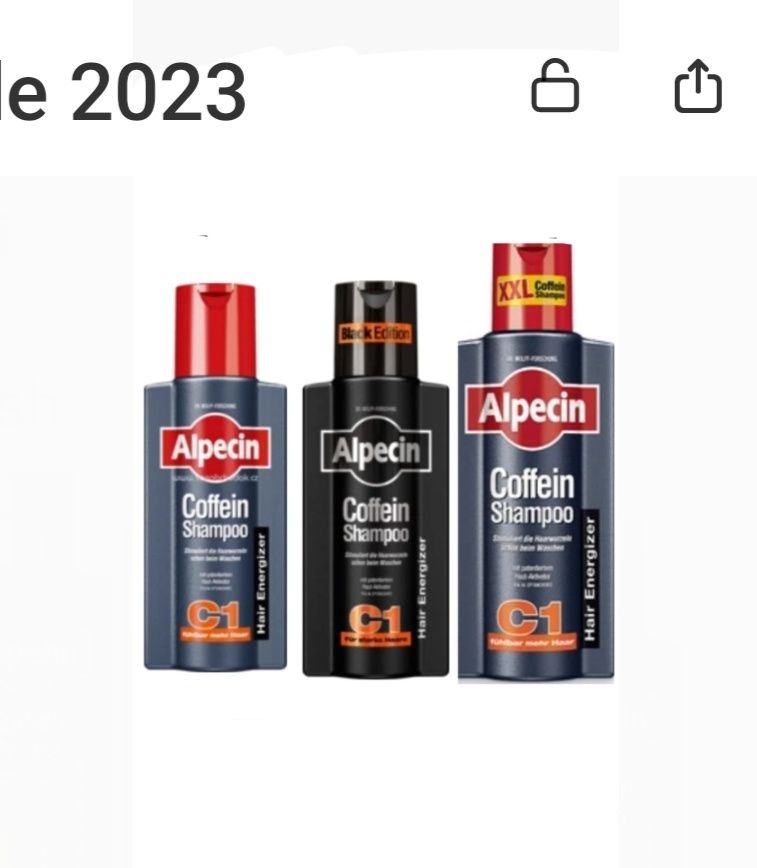 Shampoo Alpecin C1-250 ml Queda de cabelo, complementar do Minoxidil