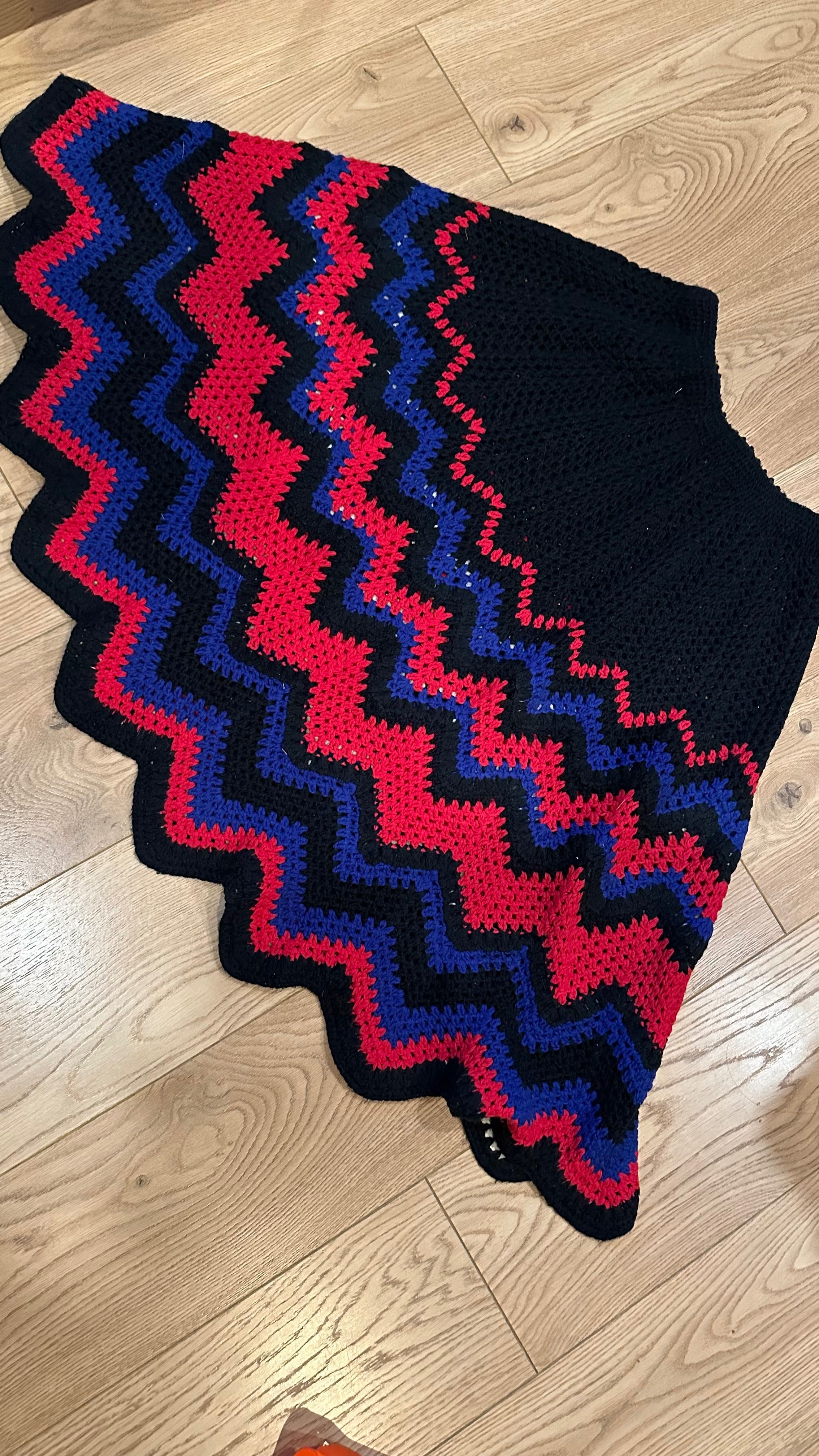 Spódnica handmade robiona drutach wzory góralska 36/38