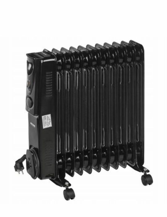 Grzejnik olejowy 11 żeberek 2500 W czarny