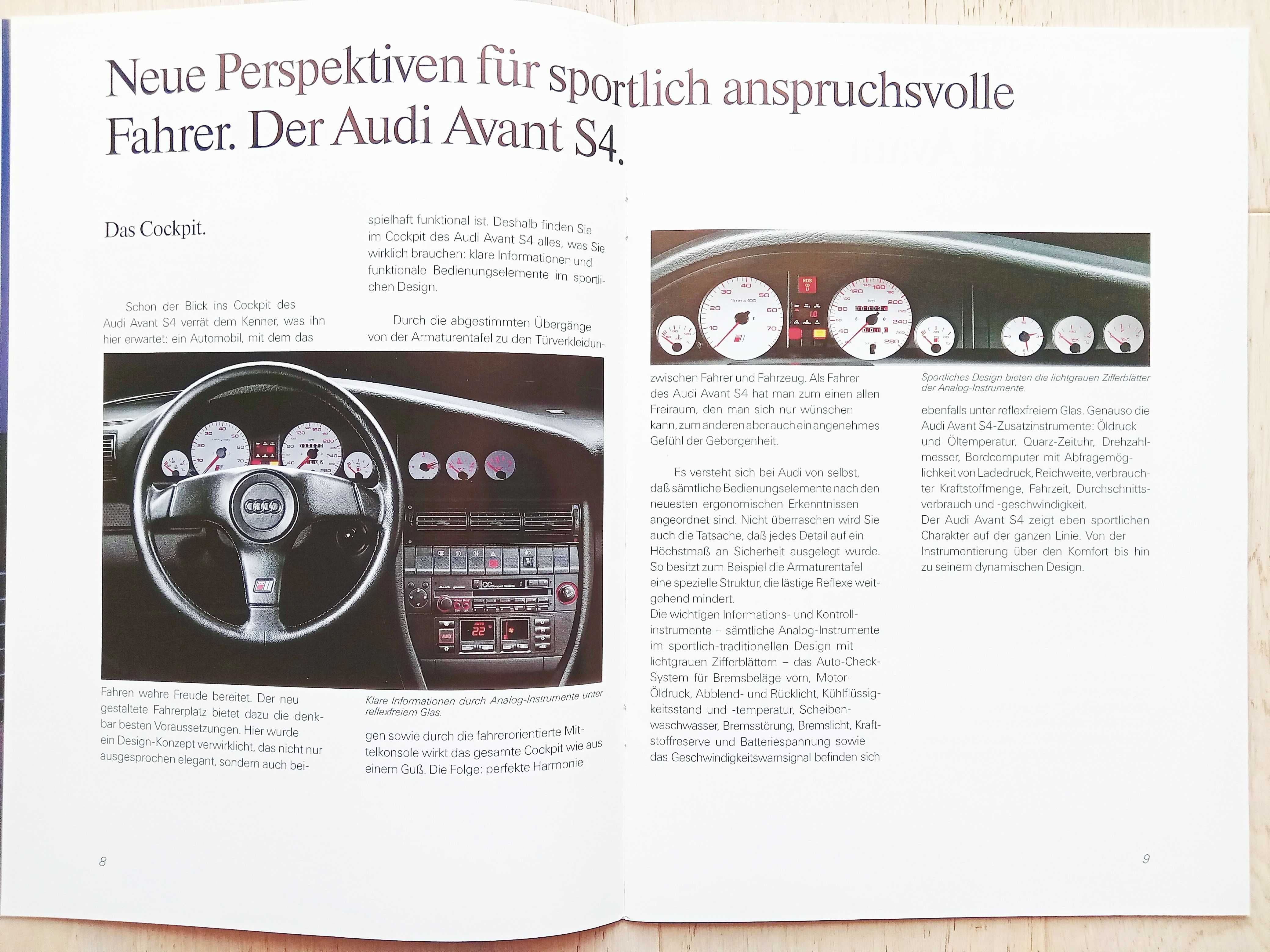 Audi Avant S4 (100 C4) 1992 / prospekt 34 strony, stan BDB- * S4 AVANT