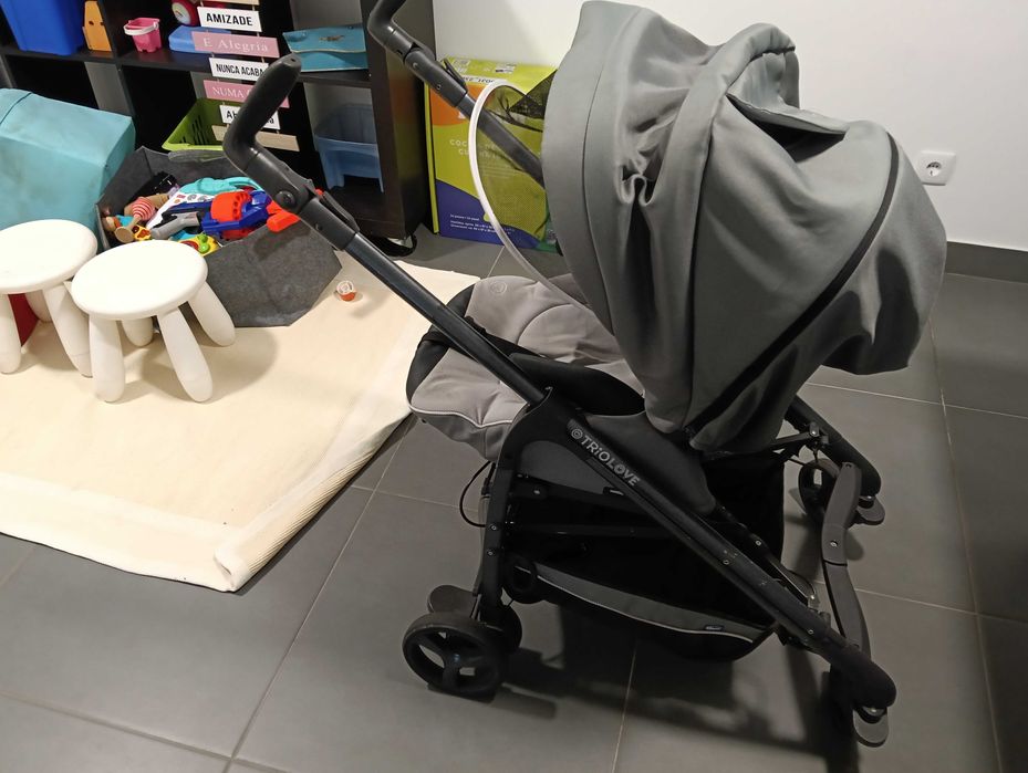 Carrinho e berço bebe