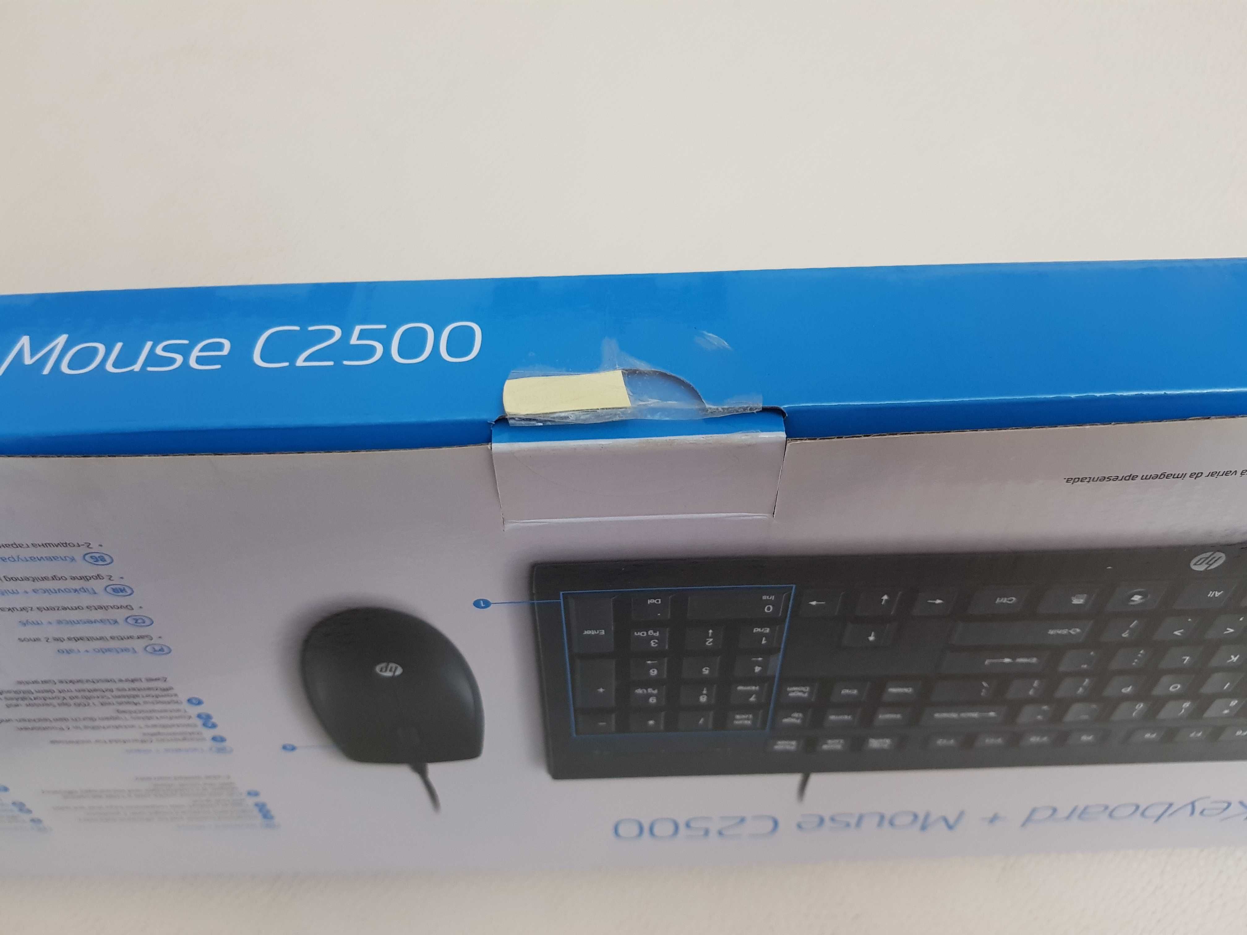 Teclado rato com fios computador portátil keyboard HP NOVO