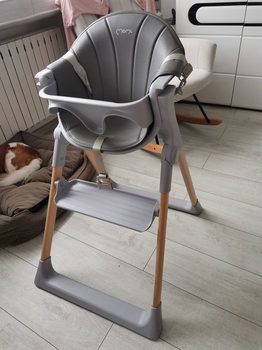Krzesełko do karmienia SKŁADANE. Momi Kala. Szare.