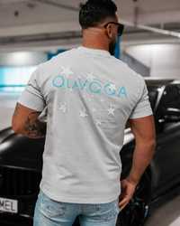 T-shirt męski bawełniany GALAXY O la Voga jasnoszary XL