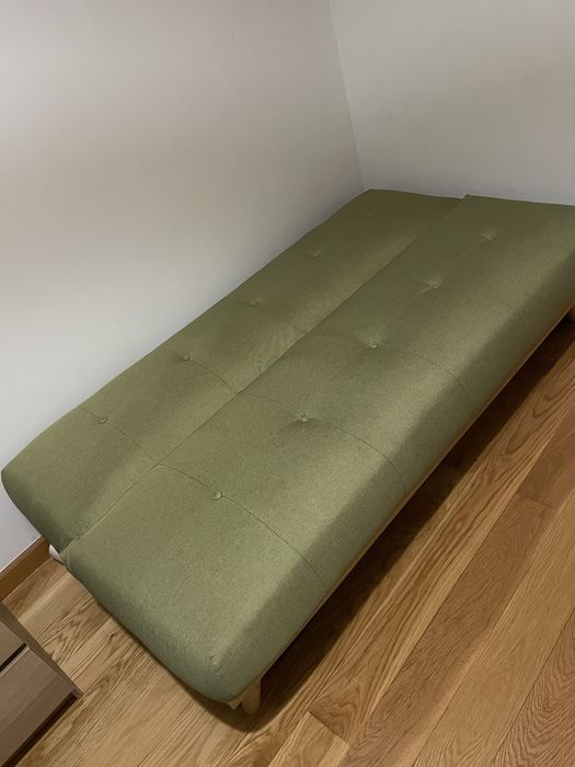 Sofá cama verde como novo